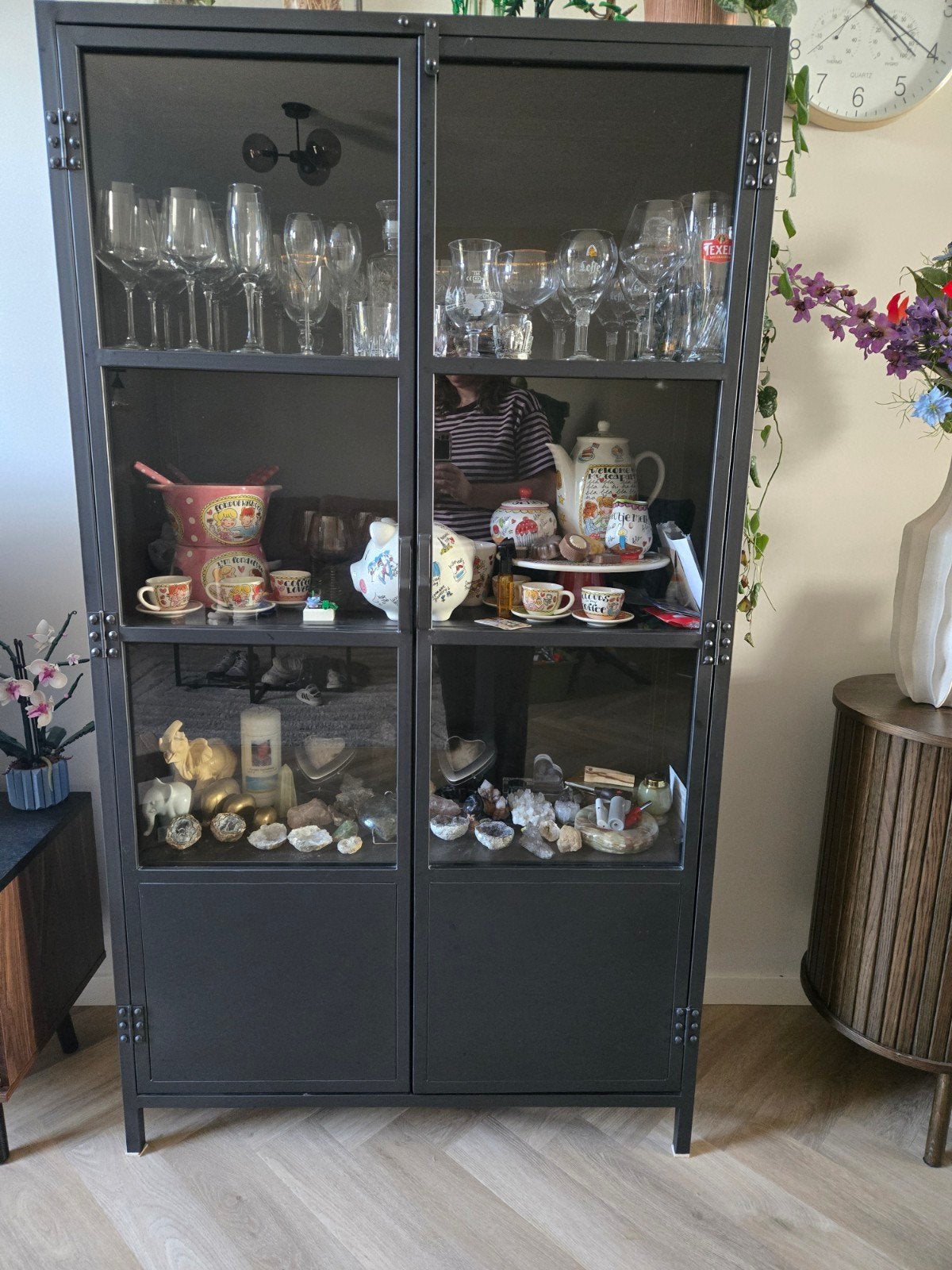 Vitrinekast castello, Huis en Inrichting, Ophalen, 50 tot 100 cm, Zo goed als nieuw, Glas