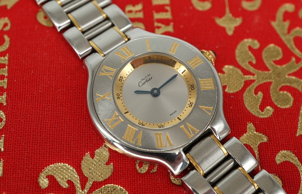 Must de Cartier de 21 ref: 1340, Overige merken, Cartier, Leer, Cartier