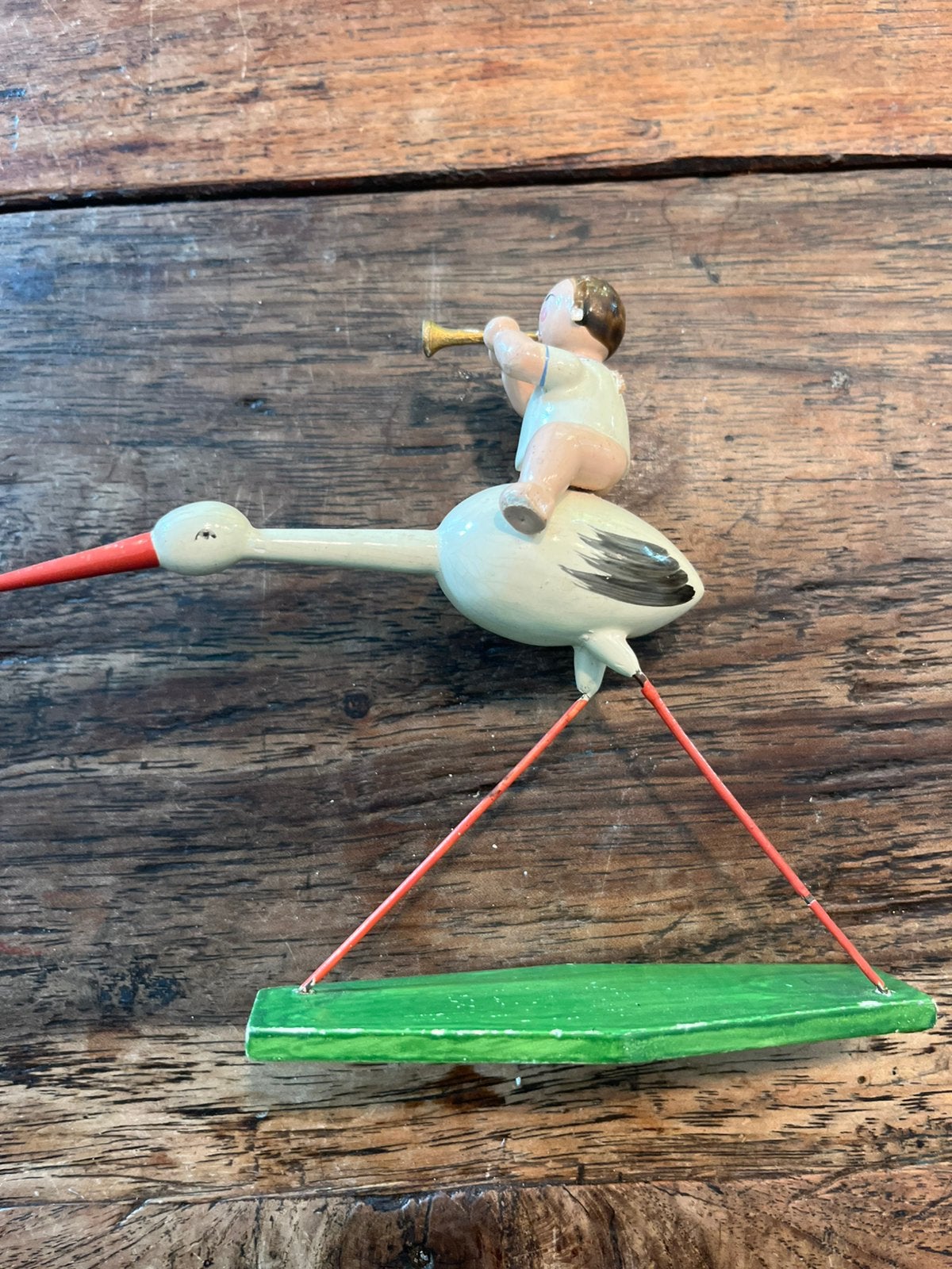 Engeltje op ooievaar van Wendt & Kuhn, Antiek en Kunst, Ophalen of Verzenden