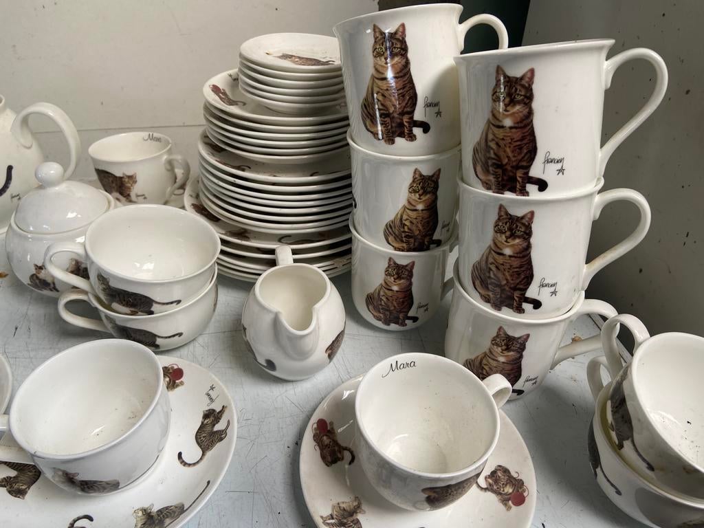 Servies mara fransien Fransien poes kat, Ophalen of Verzenden