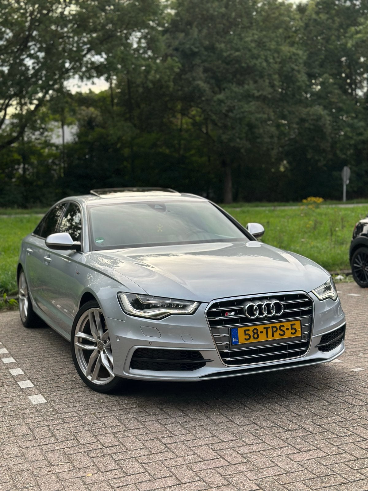 Audi A6 2.0 Tfsi 245pk Hybrid Tiptronic 2012 Grijs, Auto's, Parkeerassistent, Zwart, 4 cilinders, 1984 cc