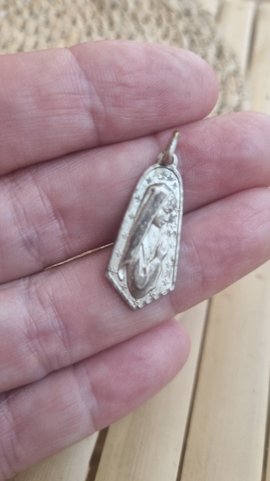 Vintage Fatima Medaille - Bid voor ons, Ophalen of Verzenden