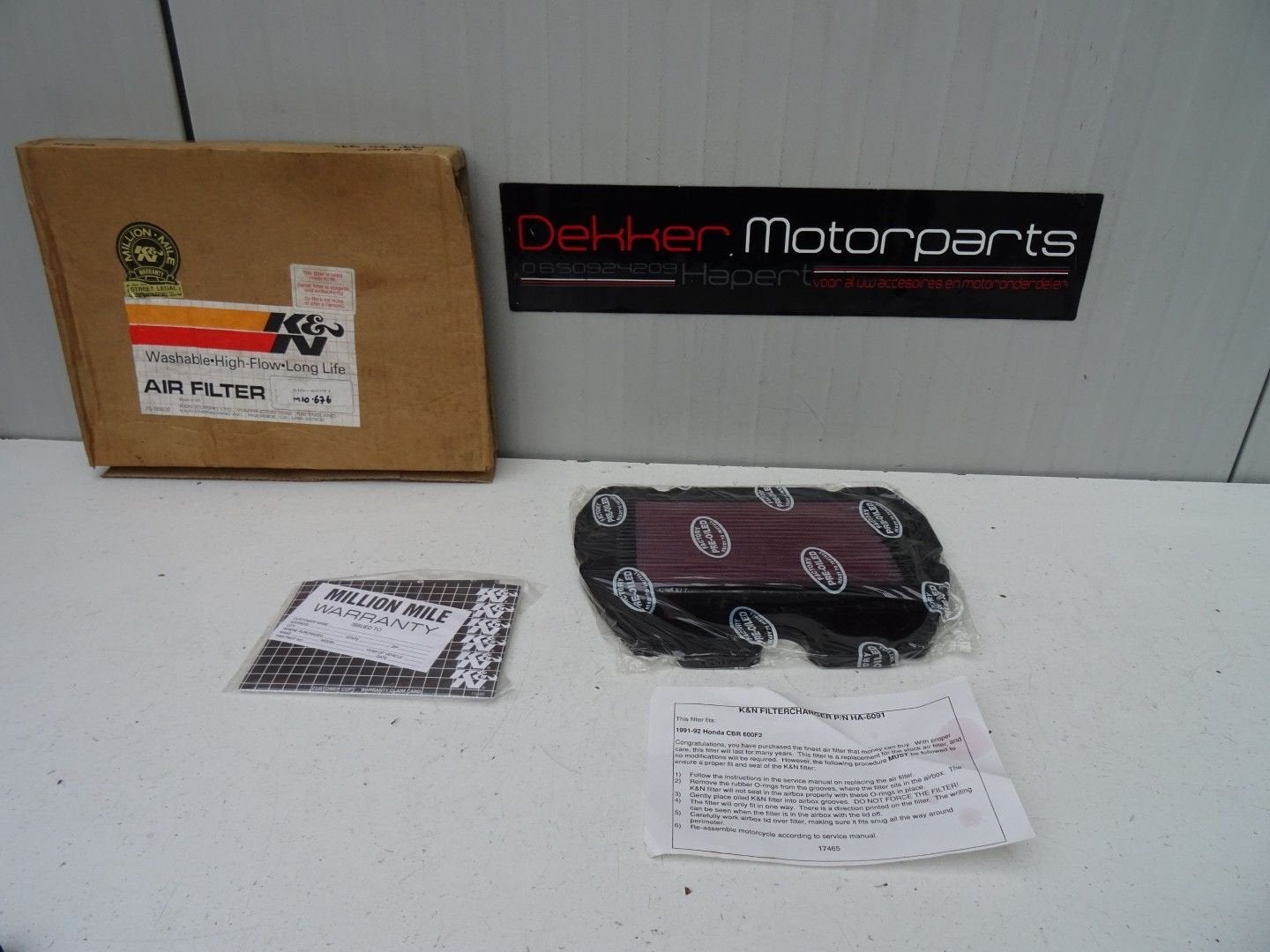 K&N Open Luchtfilter Honda CBR600F 1991-1992-1993-1994, Motoren, Onderdelen | Honda, -, -, Nieuw, Ophalen of Verzenden