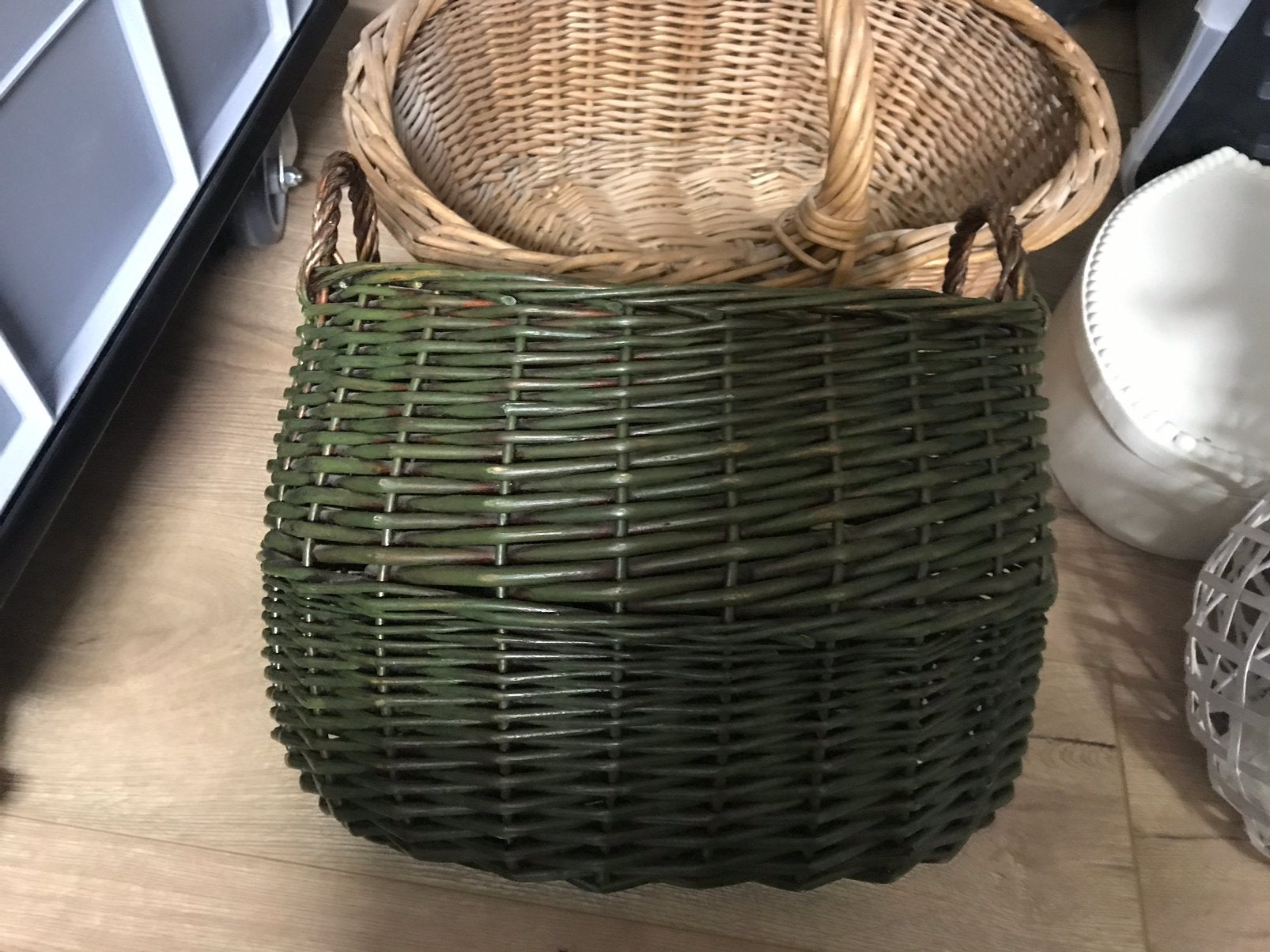 Decoratieve rieten manden  verschillende, Mand, Ophalen of Verzenden, Zo goed als nieuw, Riet