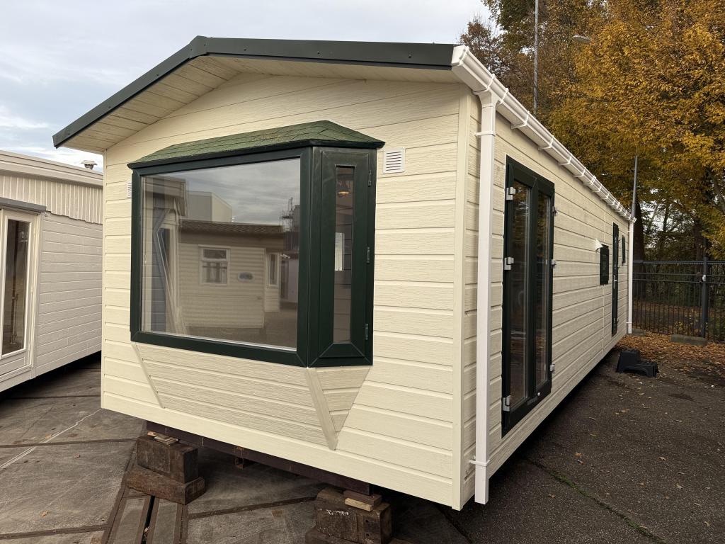 Maat Chalet 10 x 3.70 Kunststof Winterhard, Caravans en Kamperen, Niet ingevuld, Niet ingevuld, Niet ingevuld