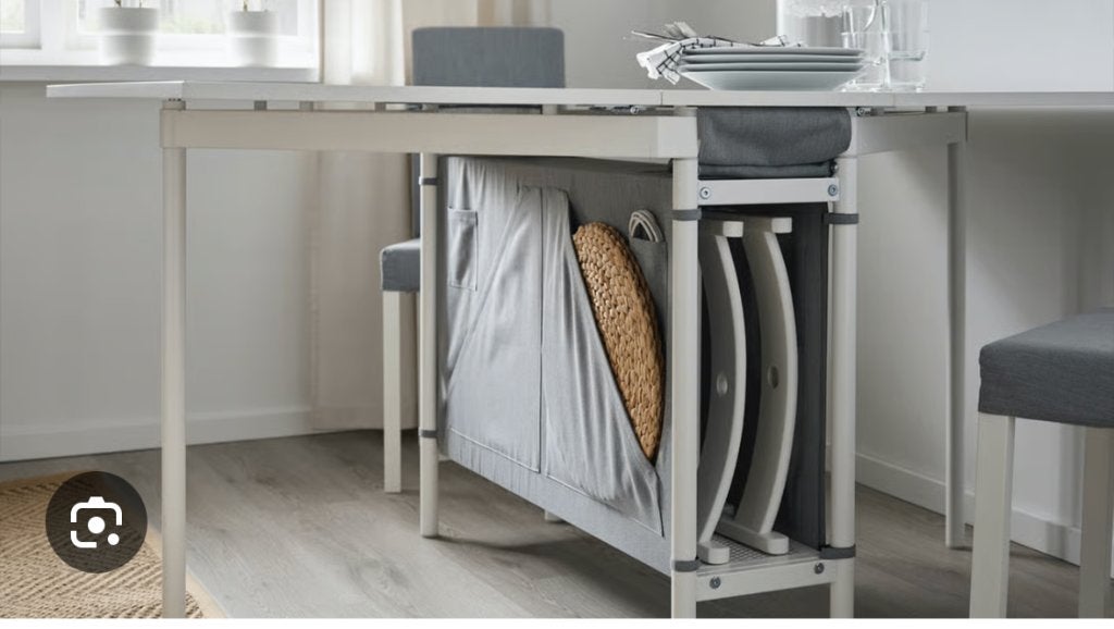 foldable table with chairs, Ophalen, 50 tot 100 cm, Nieuw, 50 tot 100 cm