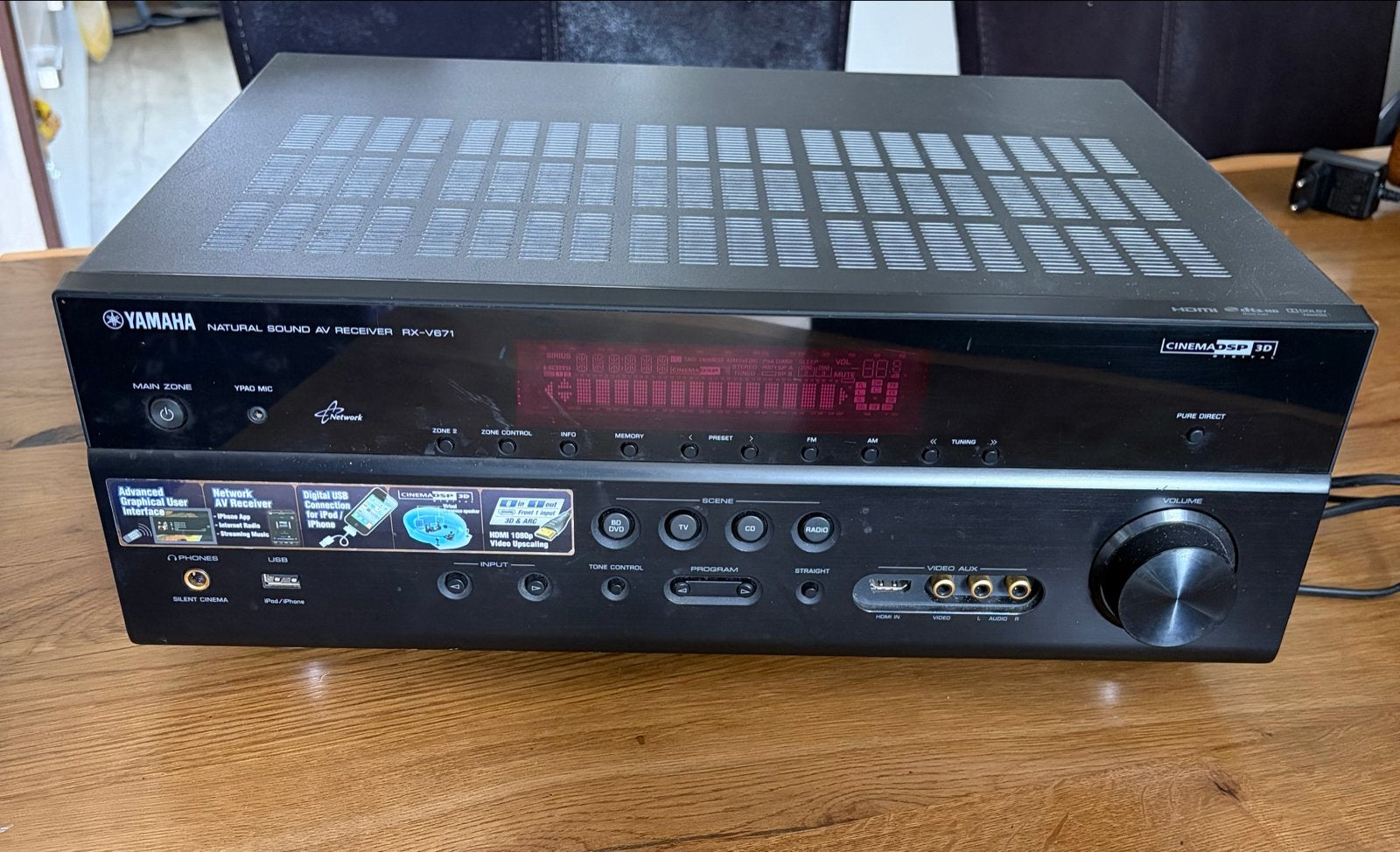 Yamaha RX-V671 reciever en  home cinema set, Ophalen, Gebruikt, JVC, Losse componenten