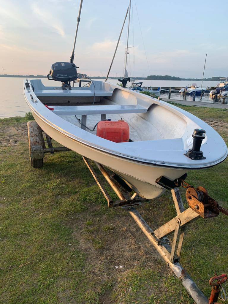 Boot 370x168cm met trailer, goede staat, Watersport en Boten, Ophalen of Verzenden, Zo goed als nieuw