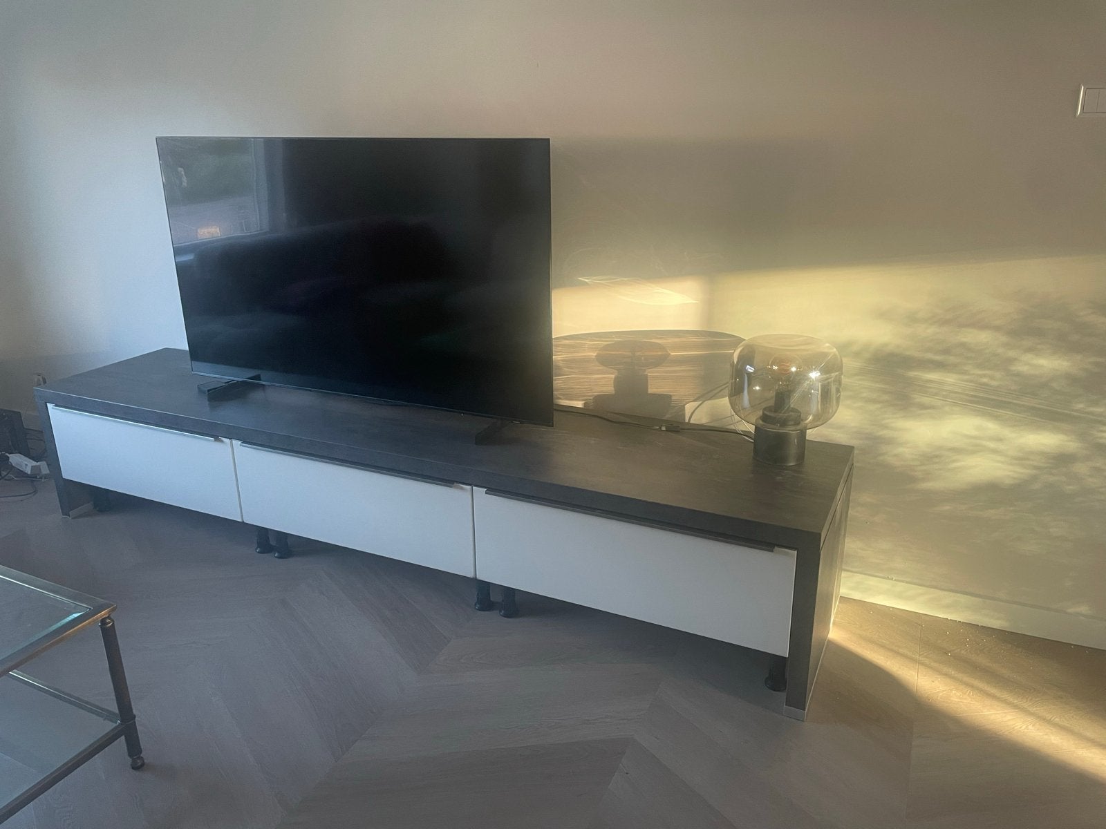 Modern TV-meubel 280x60 cm met lades, Ophalen, Gebruikt, 200 cm of meer, Minder dan 100 cm