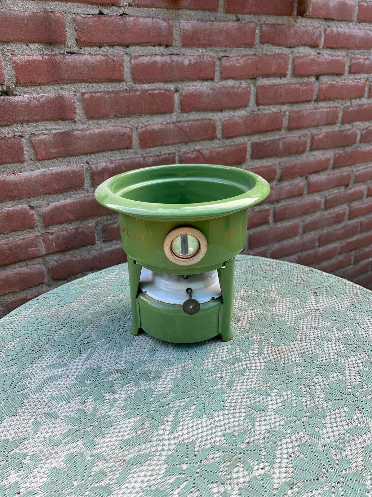 Groen petroleumstel - Vintage Original, Ophalen of Verzenden