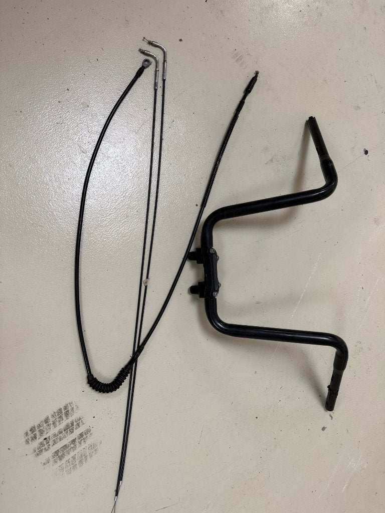 Apehanger Stuur zwart tbv Harley Davidson Fatboy, Ophalen, Zo goed als nieuw