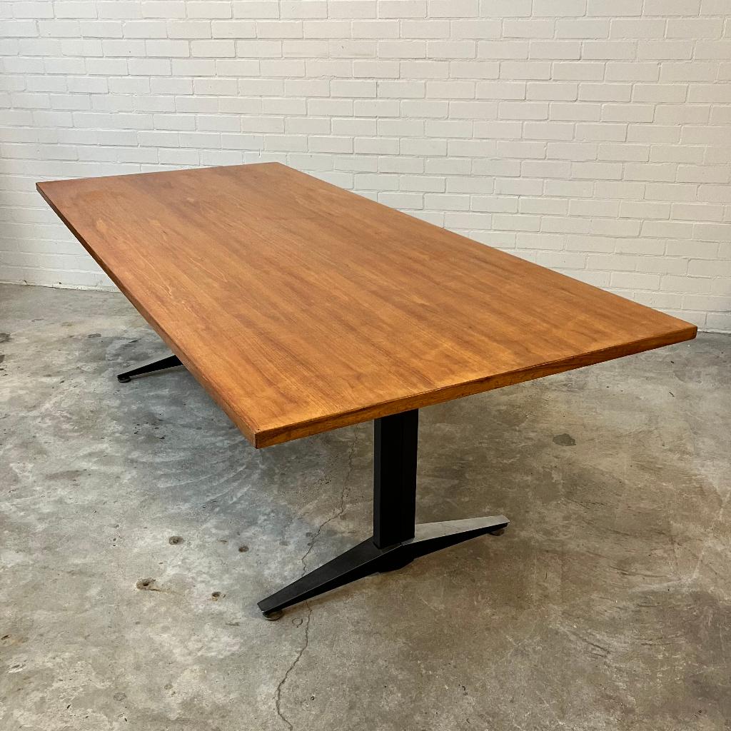 Retro vintage design Gispen tafel Rietveld tenentafel buro, Huis en Inrichting, Tafels | Eettafels, Ophalen, 200 cm of meer, 50 tot 100 cm