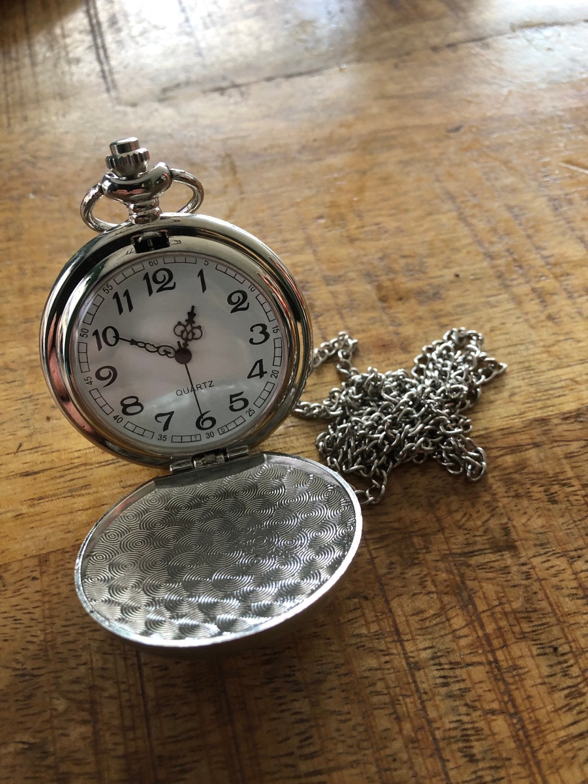 Zakhorloge met Concorde afbeelding en ketting, Overige merken, Overige materialen, Zakhorloge, Gebruikt