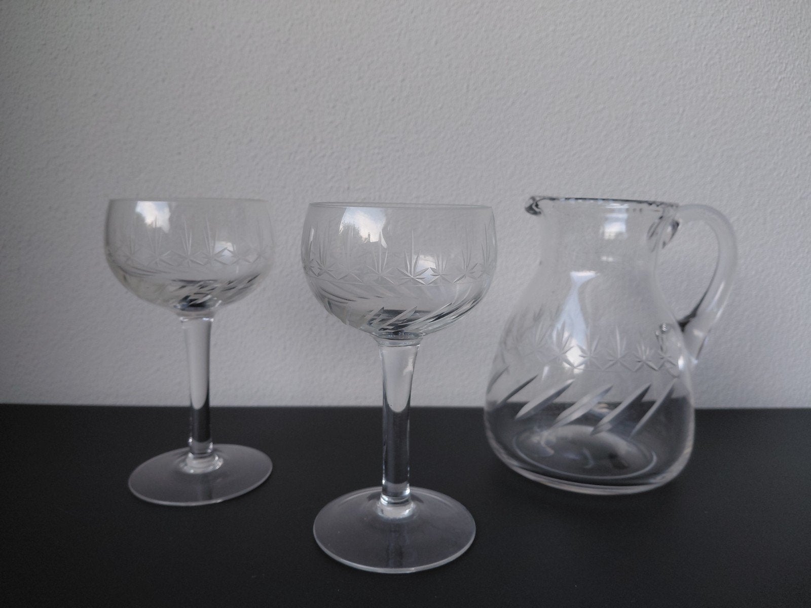 Vintage karaf met glazen, Verzamelen, Ophalen of Verzenden, Zo goed als nieuw, Overige typen