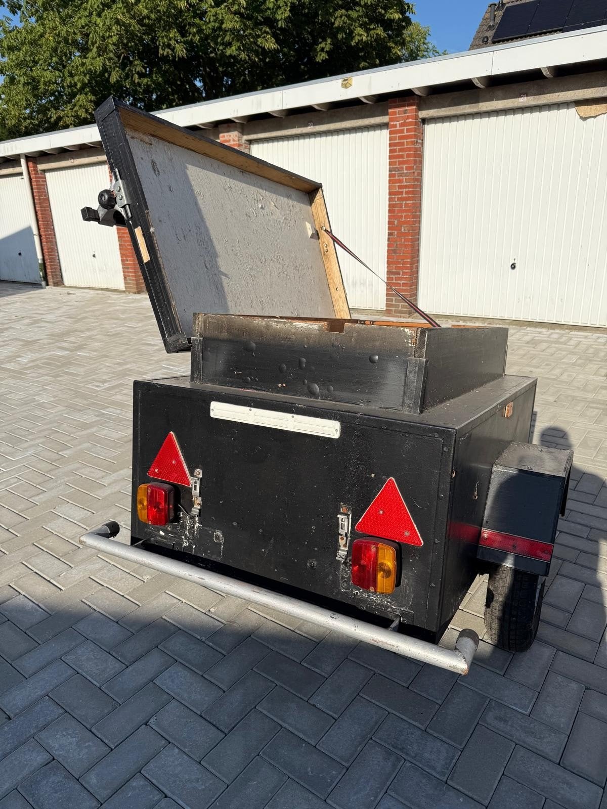 Compacte aanhangwagen met opbergkist, Auto diversen, Aanhangers en Bagagewagens, Ophalen