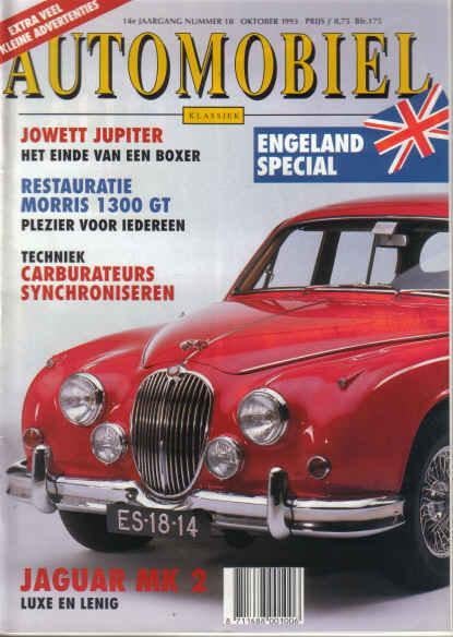Automobiel 10 1993 : Jaguar MK2 - Morris 1300 GT - Matchless, Ophalen of Verzenden, Gelezen, Algemeen