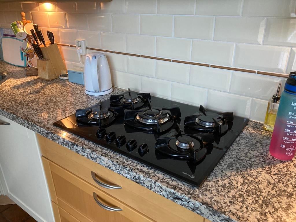 Fagor Gaskookplaat 5 Pitten, Ophalen, Gebruikt, Inbouw, Gas