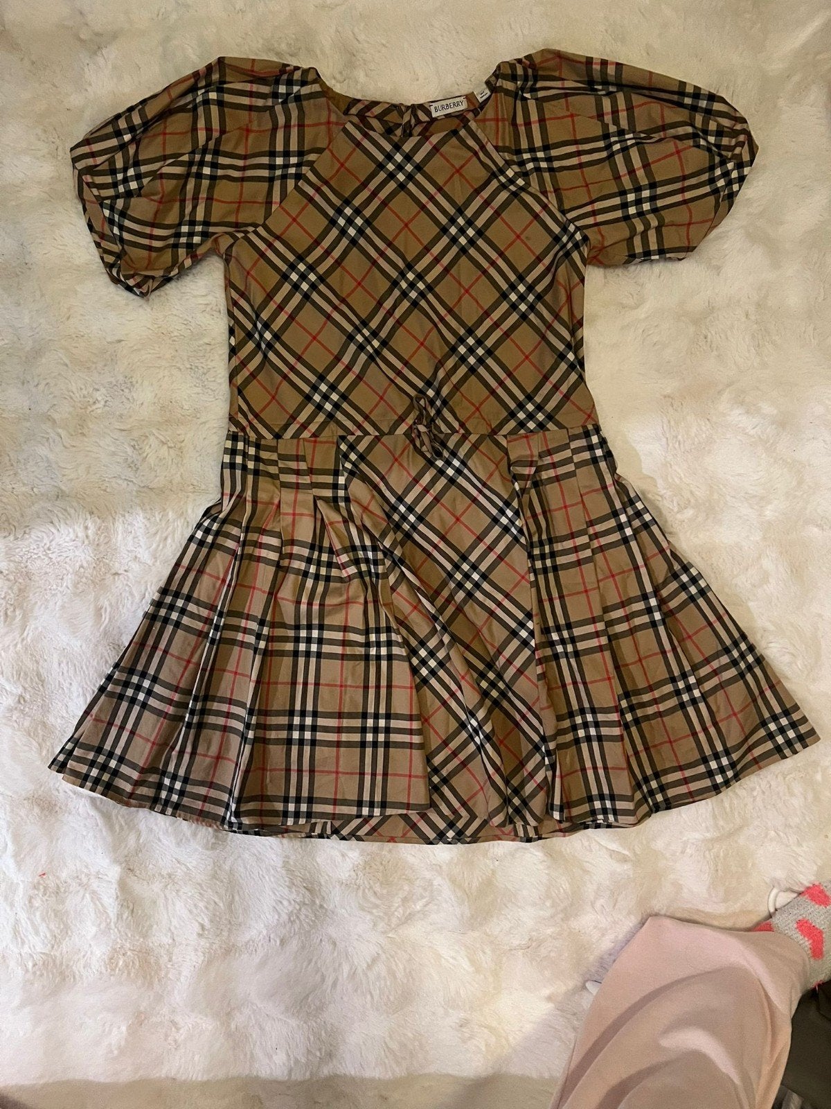 Burberry geruite jurk, Ophalen of Verzenden, Zo goed als nieuw, Meisje, Jurk of Rok