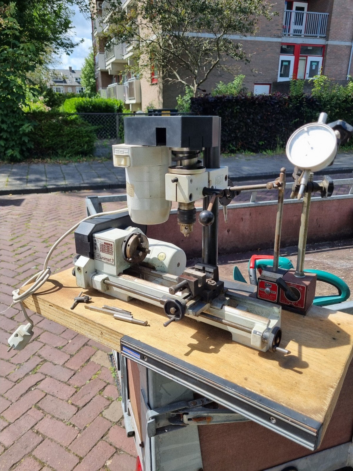 Emco Unimat 3 incl. accessoires, Ophalen of Verzenden, Metaaldraaibank