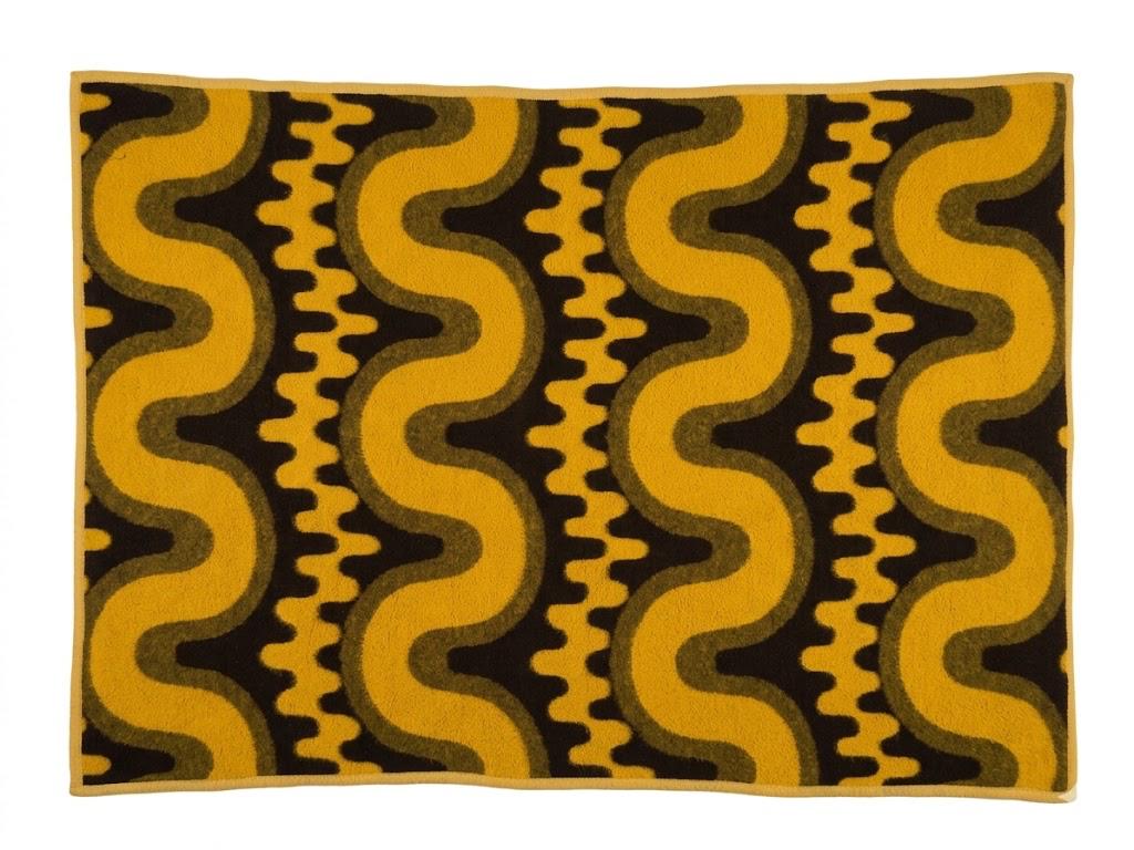 Vintage AaBe deken (retro patroon), Huis en Inrichting, Ophalen of Verzenden, Gebruikt