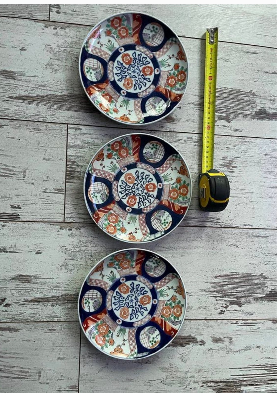 Set van 3 antieke Japanse Imari porseleinen borden, Antiek en Kunst, Ophalen of Verzenden