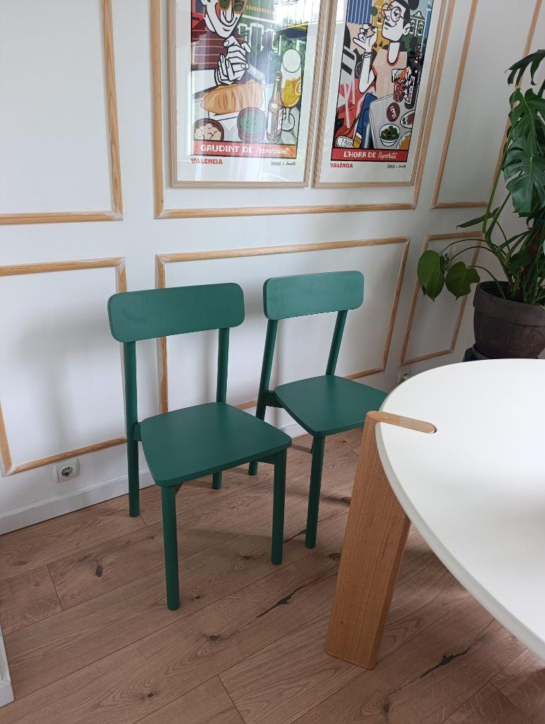 2 green chairs from La Redoute// Groene stoelen La Redoute, Ophalen, Twee, Overige kleuren, Zo goed als nieuw