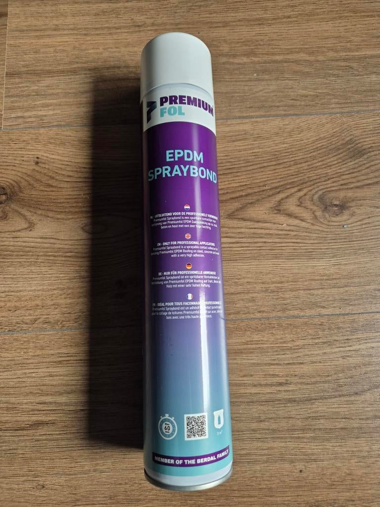 Berdal EPDM lijm spray Premium FOL 750ml, Ophalen of Verzenden, Zo goed als nieuw, Overige typen