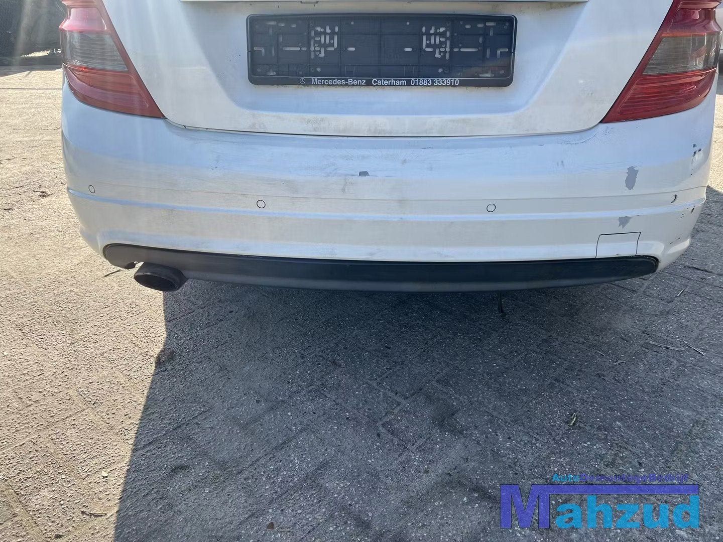 MERCEDES C klasse W204 WIT C650 Achterbumper 2008-2011, Auto-onderdelen, Gebruikt, Mercedes-Benz AG, Mercedes-Benz, Ophalen of Verzenden