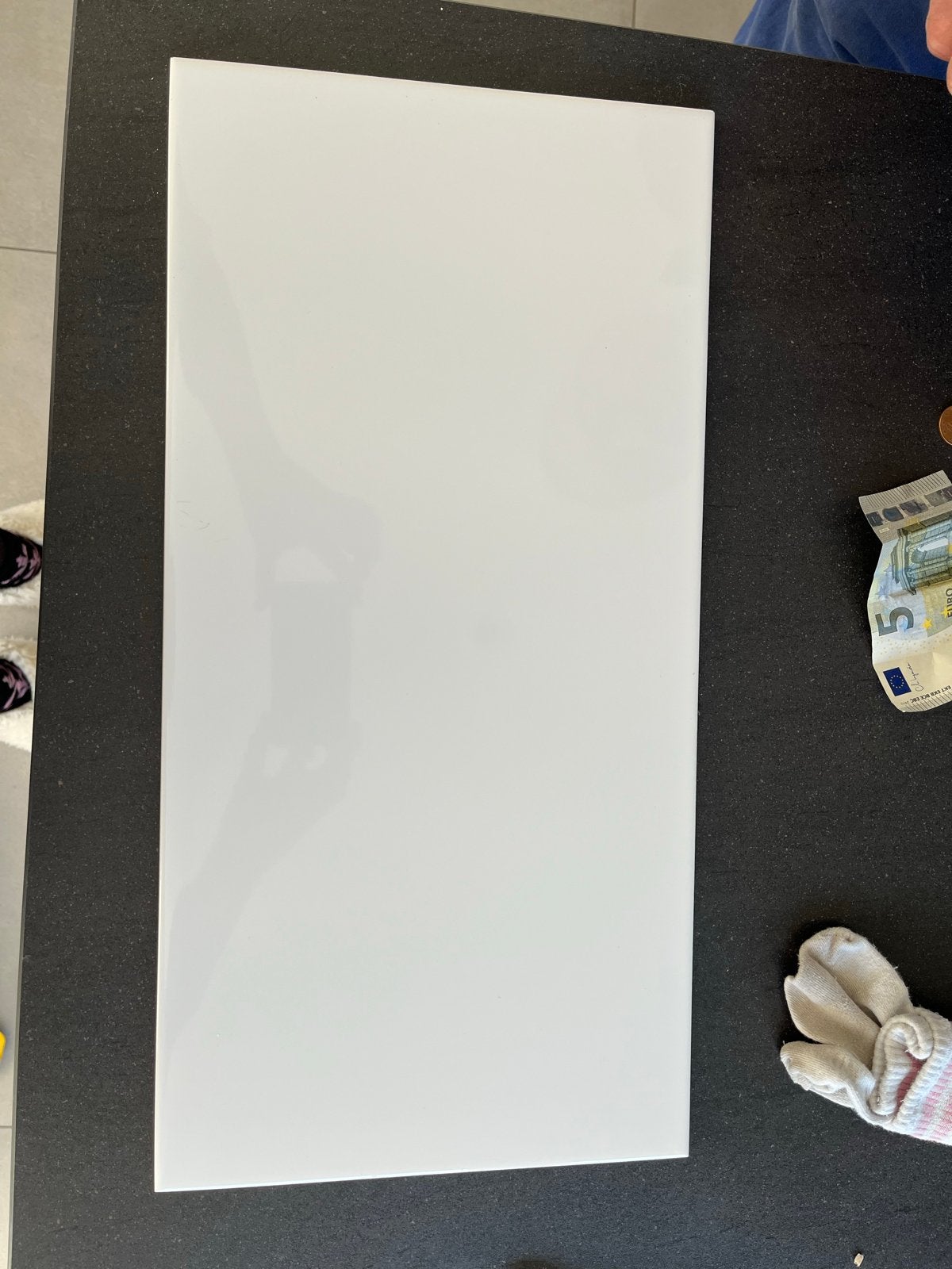 Witte glanzende wandtegels 25x45 cm - Marca Corona, Ophalen, 40 tot 60 cm, Nieuw, 10 m² of meer