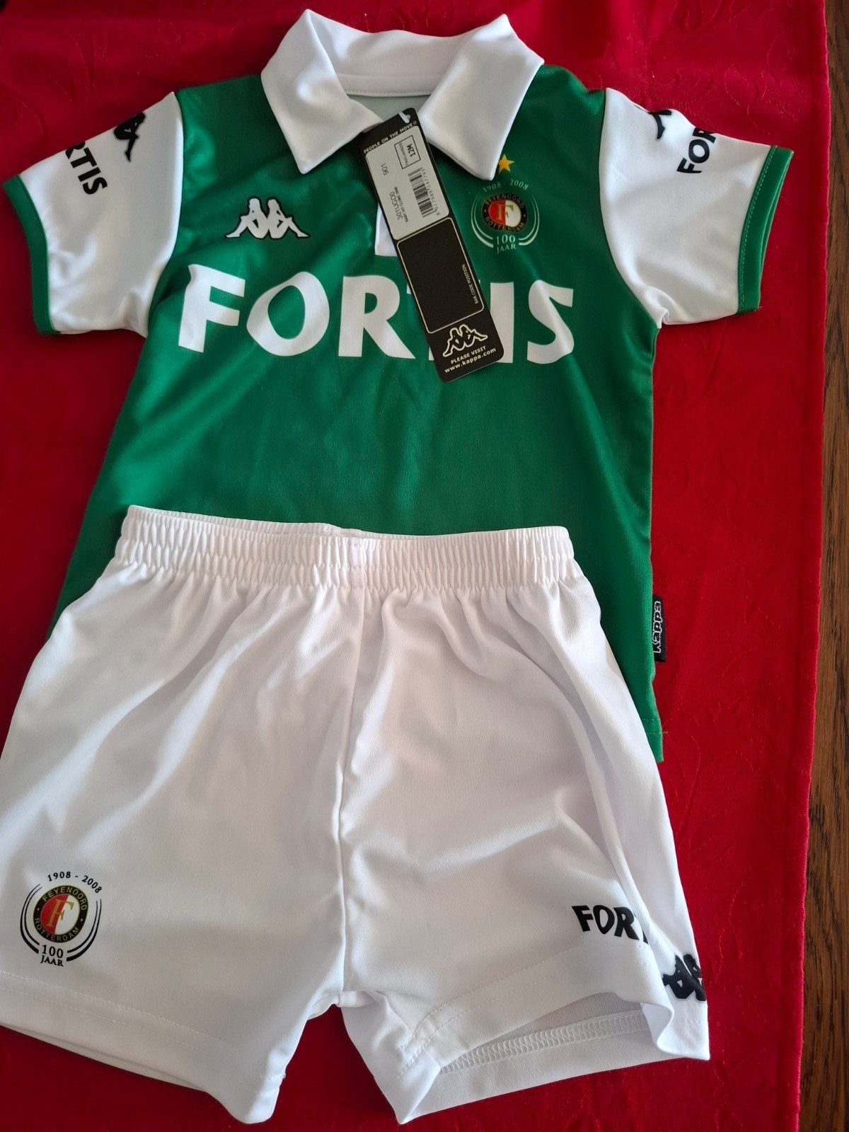 Fortis setje 12 mnd  nieuw, Ophalen of Verzenden, Nieuw, Feyenoord, Shirt