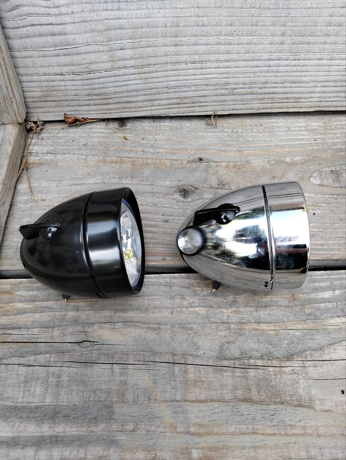 Oma fiets koplamp lamp groot in matzwart chroom, Ophalen of Verzenden, Dynamo, Voorlicht