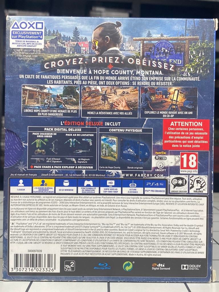 Far Cry 5 Deluxe Edition - PS4 PlayStation 4 Game - Compleet, Ubisoft, Vanaf 18 jaar, Shooter, Www.ubisoft.com