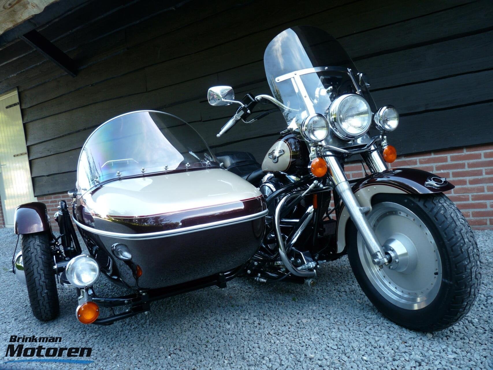 FLSTF Fat Boy Zijspan / Gespann Fatboy Reverse., 1340 cc, Chopper, Bedrijf, Meer dan 35 kW