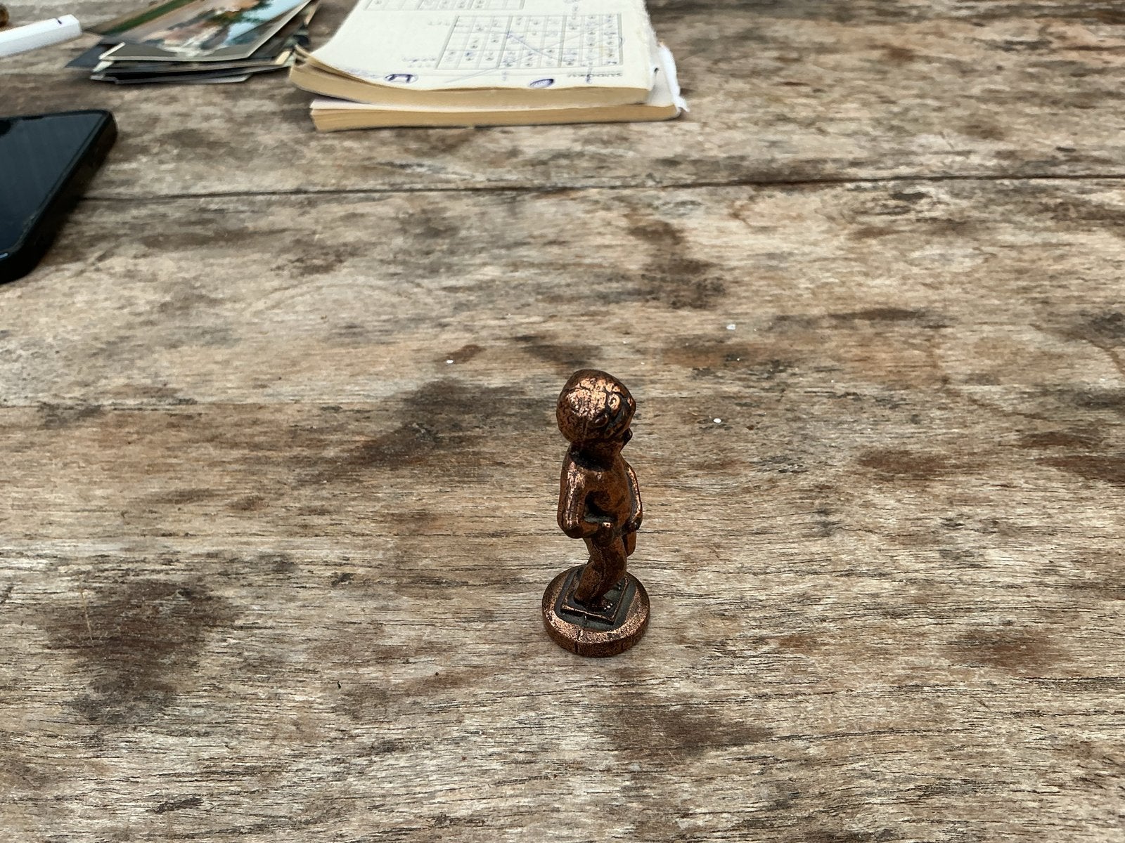 Manneken Pis van Brussel - Koperen beeldje 6cm, Ophalen of Verzenden