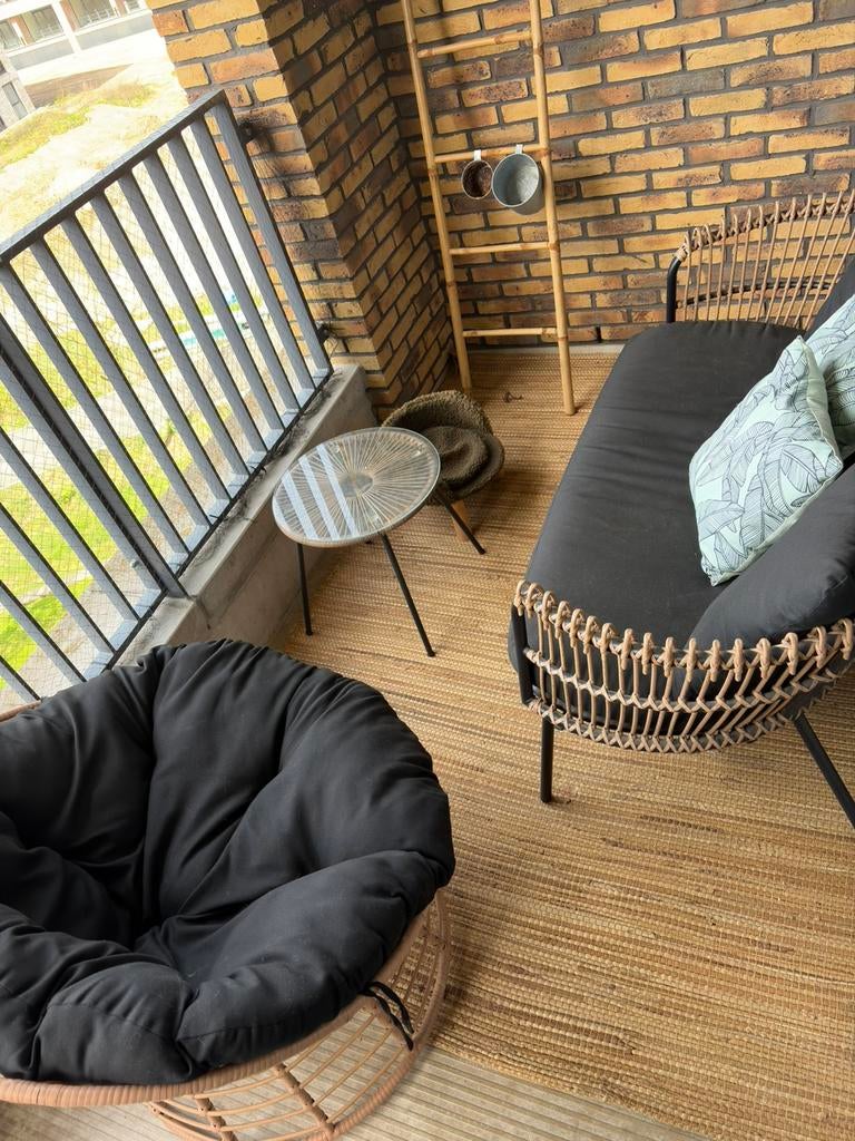 Tuinset - Loungebank en stoel voor balkon of tuin, Ophalen, Zo goed als nieuw, Stoel, 2 zitplaatsen