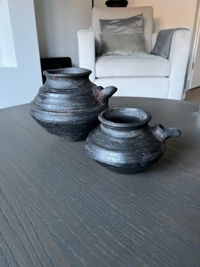 Kruikjes ter decoratie donkerbruin, Ophalen of Verzenden, Zo goed als nieuw, Overige kleuren, Overige materialen