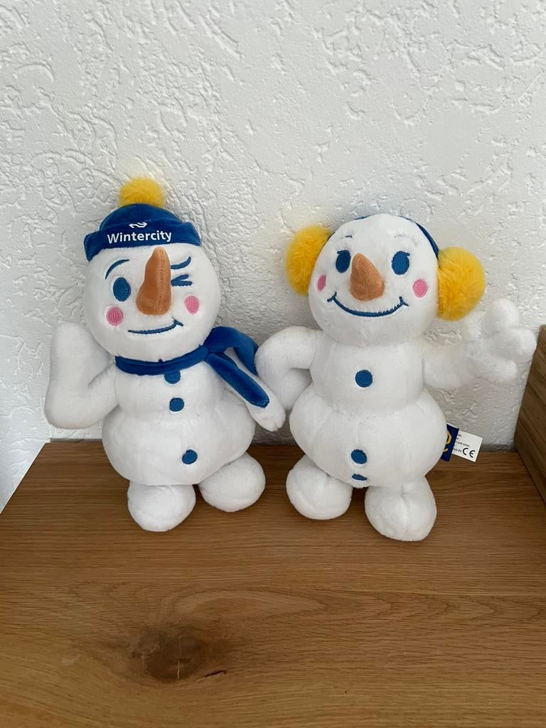 NS Wintercity - 2 pluche sneeuwpoppen knuffels, Ophalen of Verzenden, Nieuw, Overige typen
