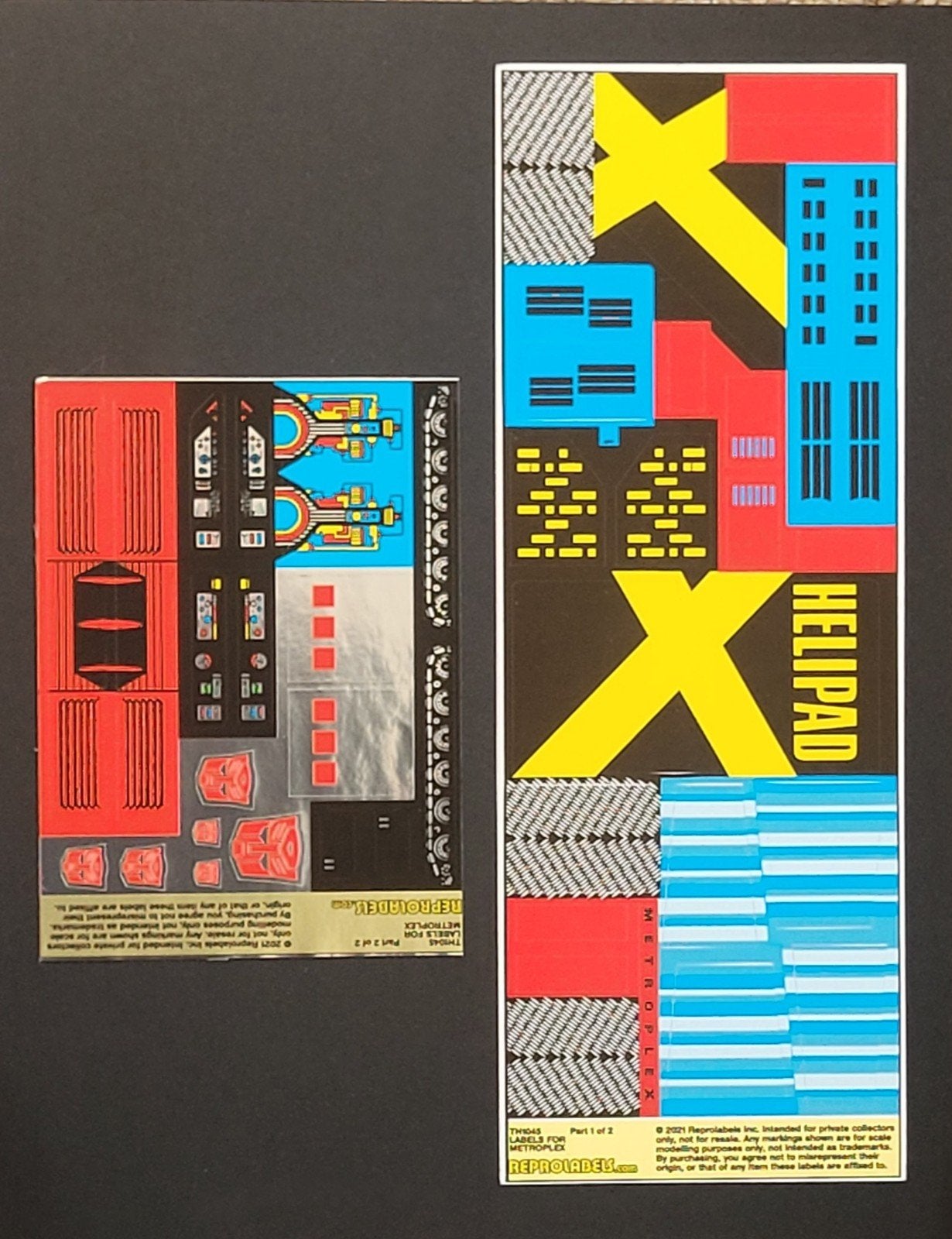 Reprolabels Transformers Metroplex  Stickers (2 delen), Ophalen of Verzenden, Nieuw