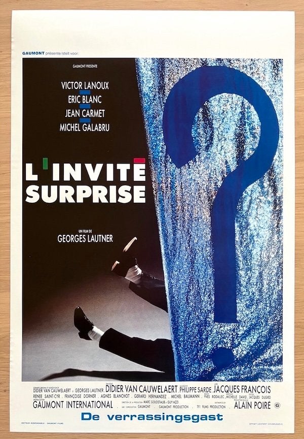 L'invité surprise (1989) - Originele filmposter, Ophalen of Verzenden, Zo goed als nieuw, A1 t/m A3, Film en Tv