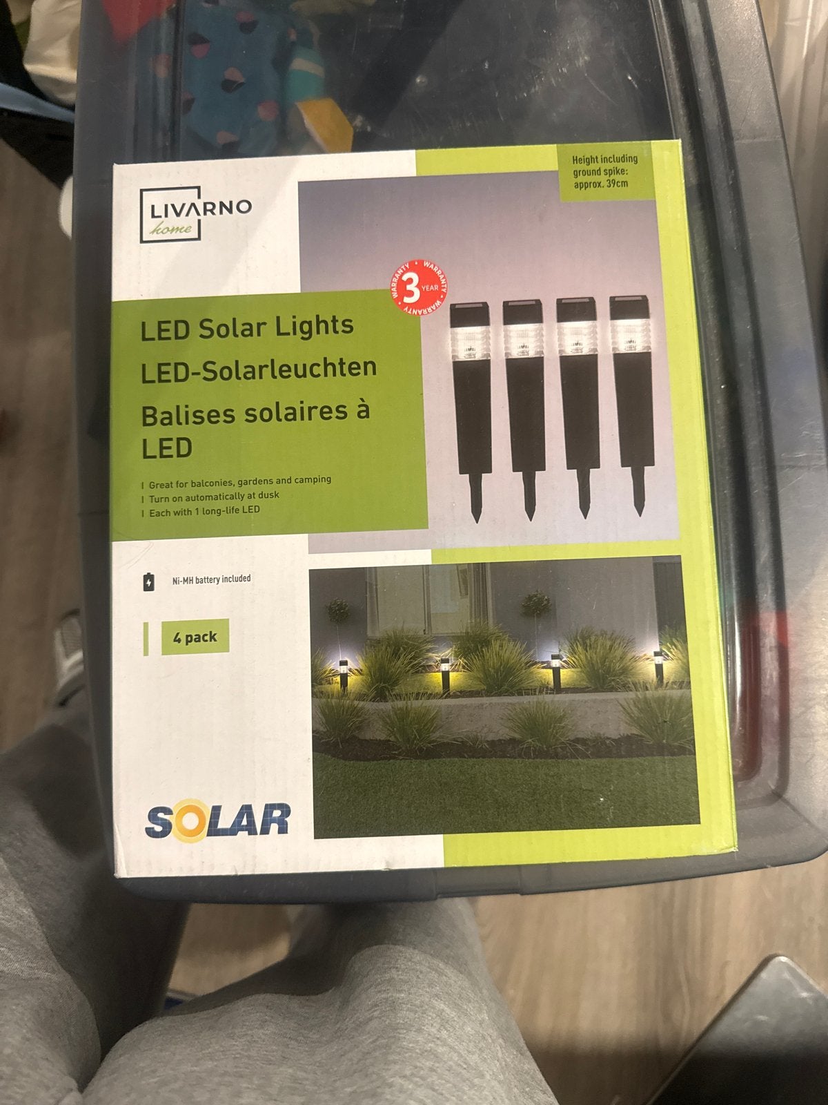 LIVARNO Home LED Solar Tuinlampen - Nieuw in doos, Zonne-energie, Nieuw, Ophalen of Verzenden, Vloerlamp