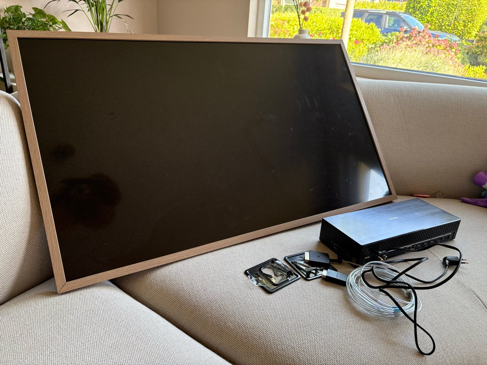 Samsung The Frame 43” QLED 4K Smart TV., Ophalen, QLED, Zo goed als nieuw, Samsung