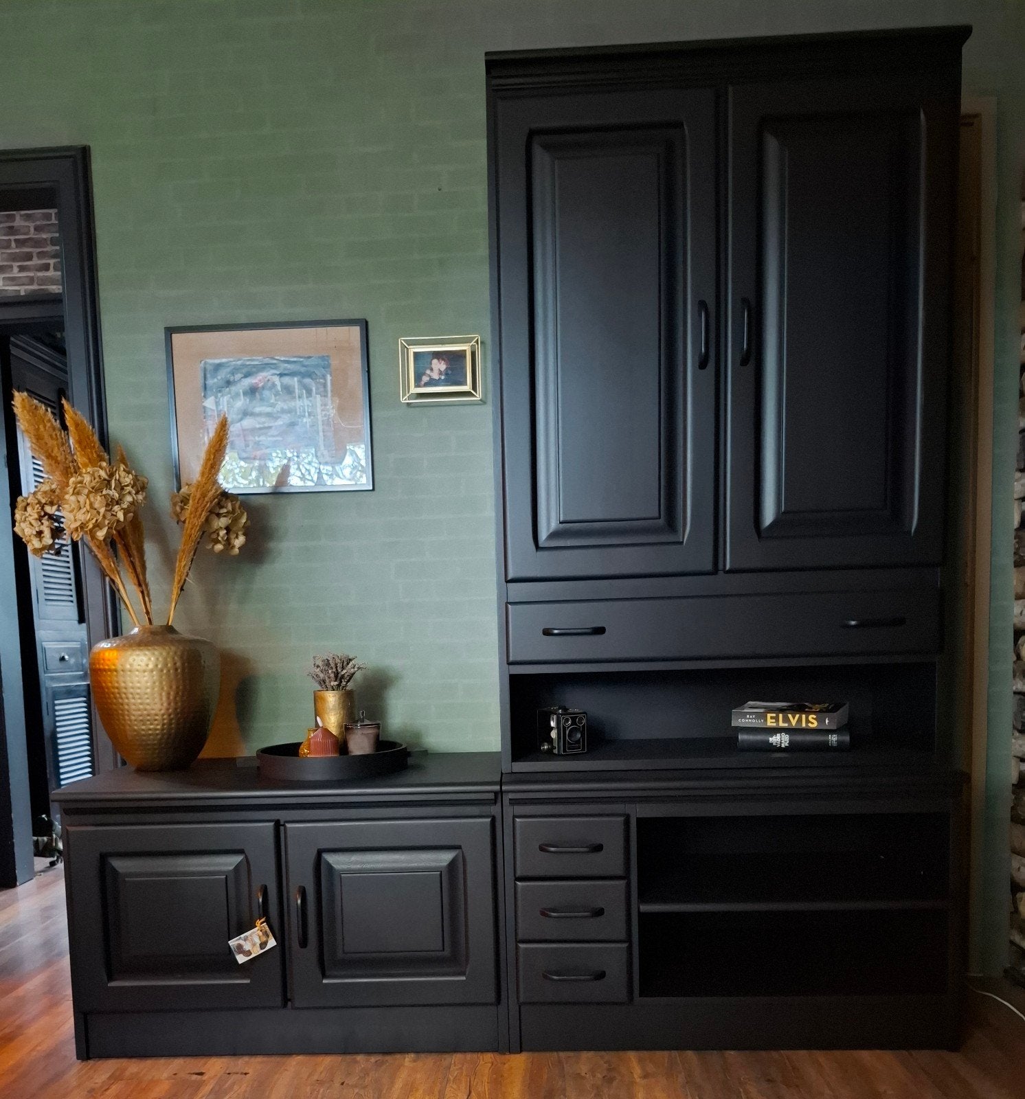 80's vintage kast black, Ophalen of Verzenden, Zo goed als nieuw