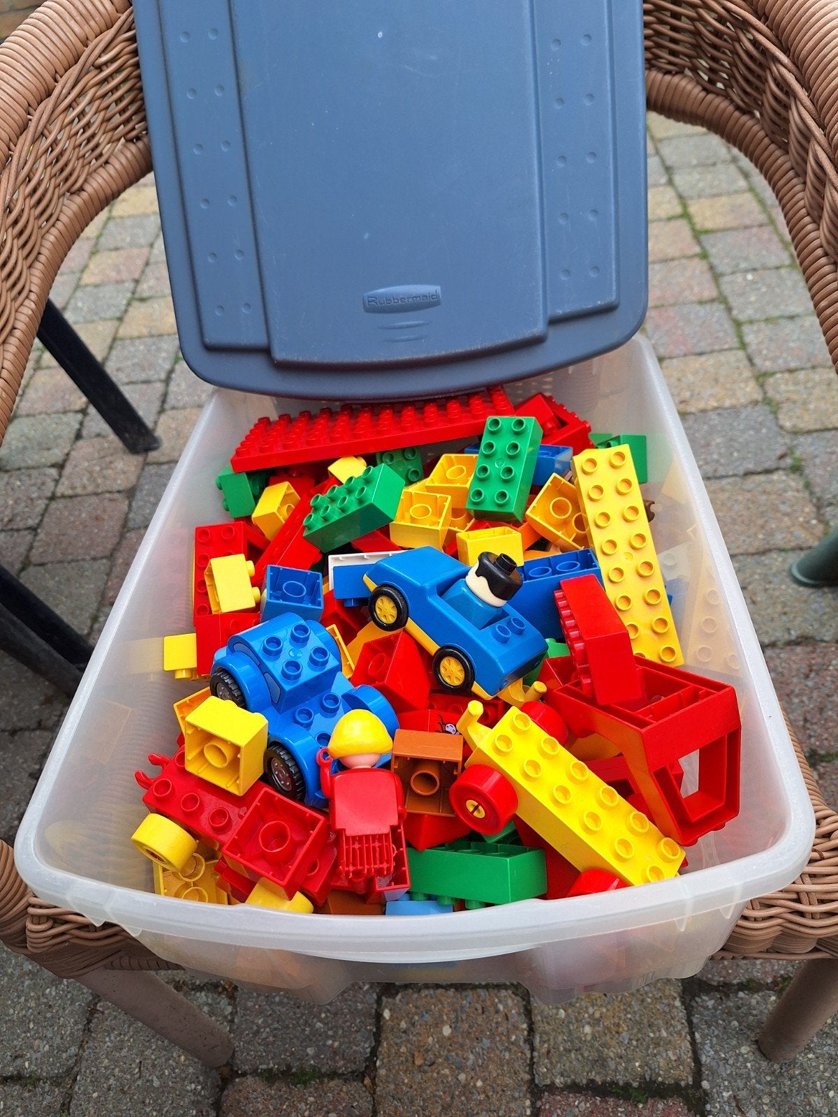 Grote bak duplo schoon van alles wat, Ophalen, Zo goed als nieuw, Duplo