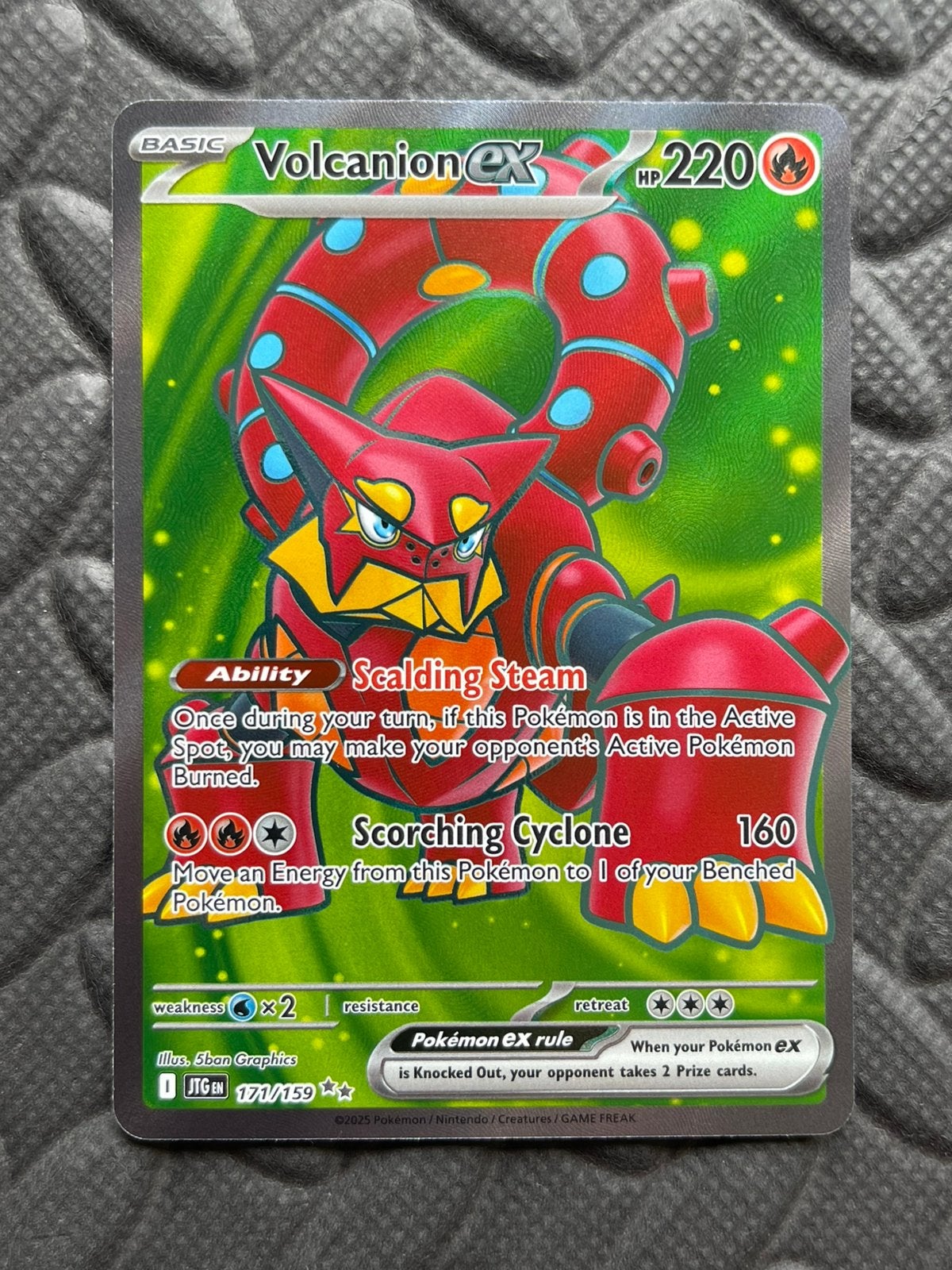 Pokémon Volcanion ex 171/159 Journey Together, Ophalen of Verzenden, Nieuw, Losse kaart, Foil