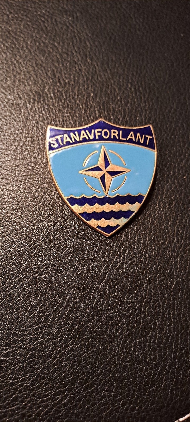 Vintage NATO STANAVFORLANT Speldje - Marine Collectible, Verzamelen, Ophalen of Verzenden