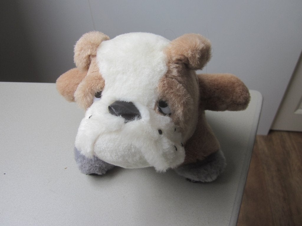 Bruin wit superzacht pluche Franse Buldog knuffel hond, Overige merken, Overige karakters, Zo goed als nieuw, Middelgroot (20 tot 80 cm)