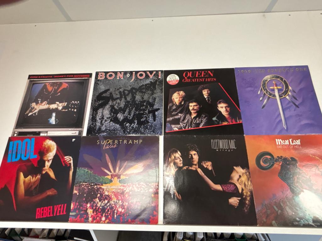 Super LP's van top artiesten: Dire Straits, Queen, Bon Jovi, Cd's en Dvd's, Vinyl | Rock, Gebruikt, 1980 - 1989, Ophalen of Verzenden