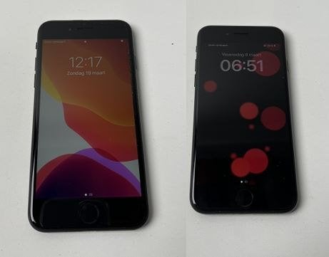 2x iPhone SE – zwart – iCloud Locked – onderdelen/test, Gebruikt, Zwart, Ophalen of Verzenden, 64 GB