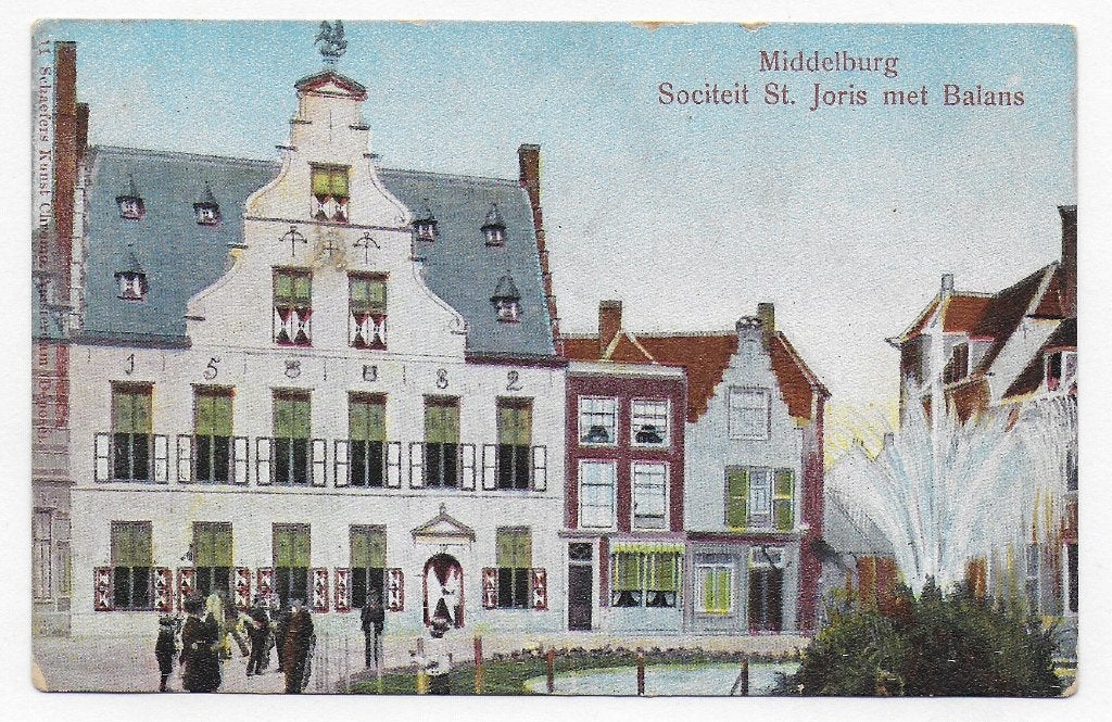 Middelburg St Joris met Balans Ansichtkaart ( B4167 ), Ophalen of Verzenden, 1940 tot 1960, Gelopen, Zeeland