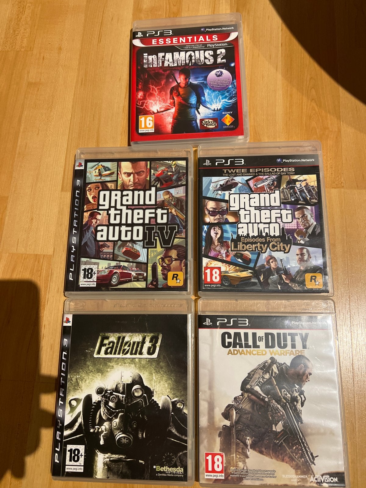 PS3 Games: Grand Theft Auto, Call of Duty, Fallout, Infamous, Avontuur en Actie, Gebruikt, Vanaf 18 jaar, 1 speler